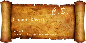Czobor Dávid névjegykártya
